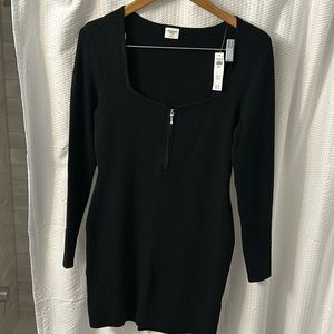 Abercrombie black sweater mini dress NBW NWT